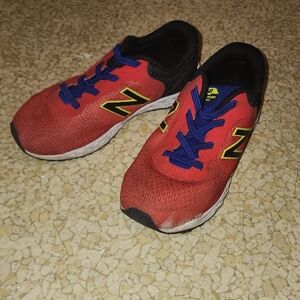 New Balance Kids Red and Blue Sneakers